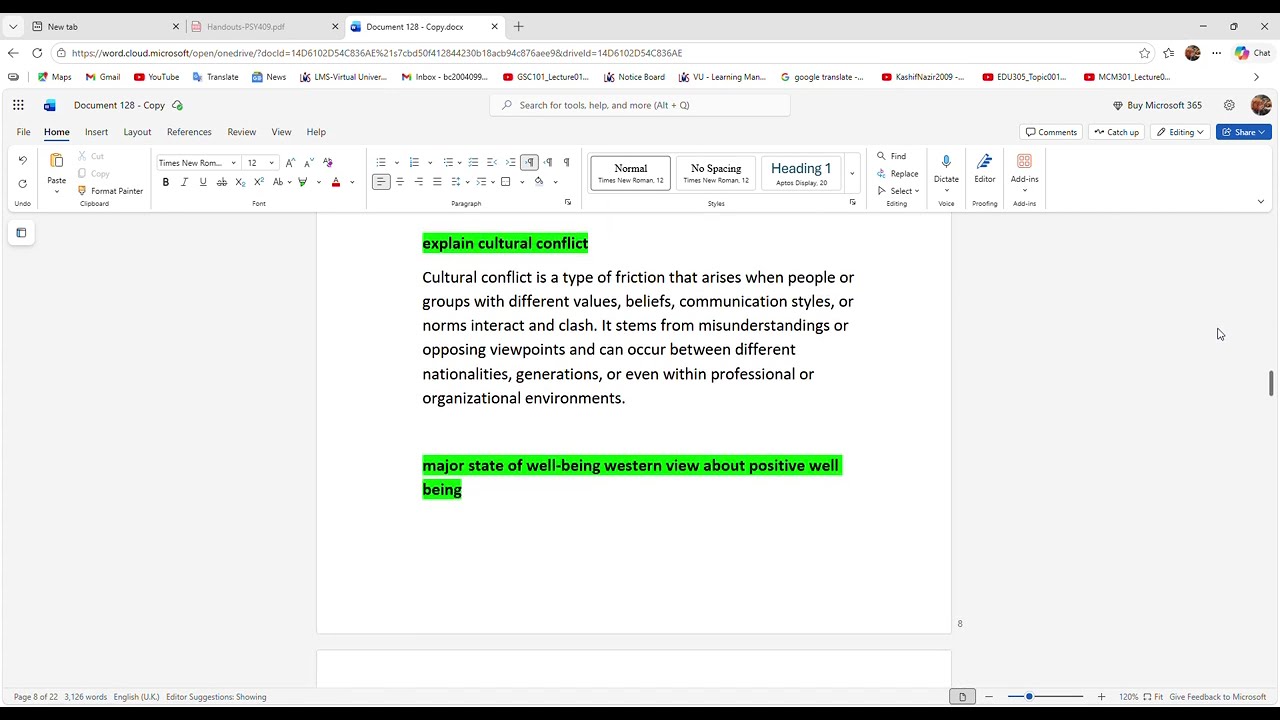All Q&A for Midterm preparation, Positive Psychology PSY409lecture 1 to 18. @vuforyou