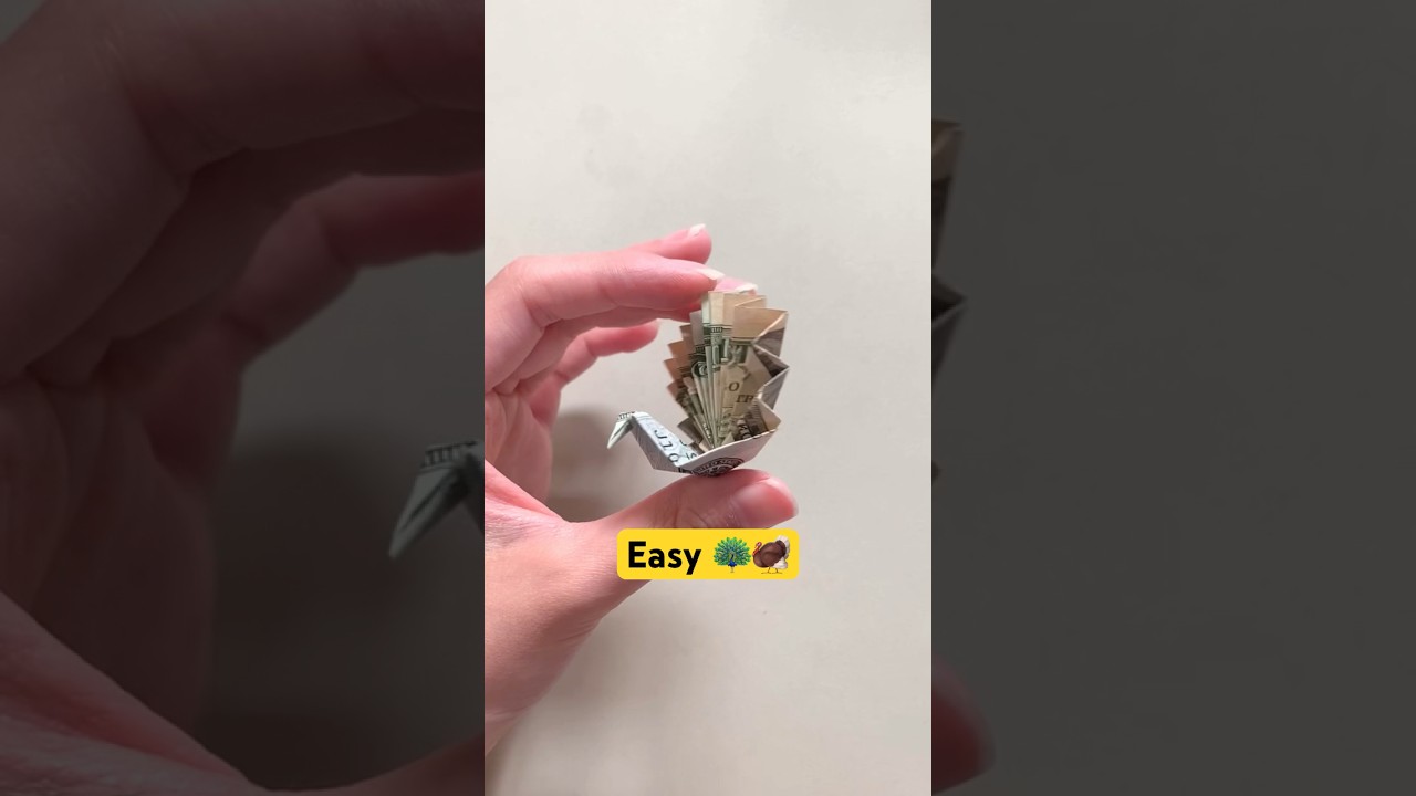 🎁 how to fold dollar peacock #shorts #giftideas
