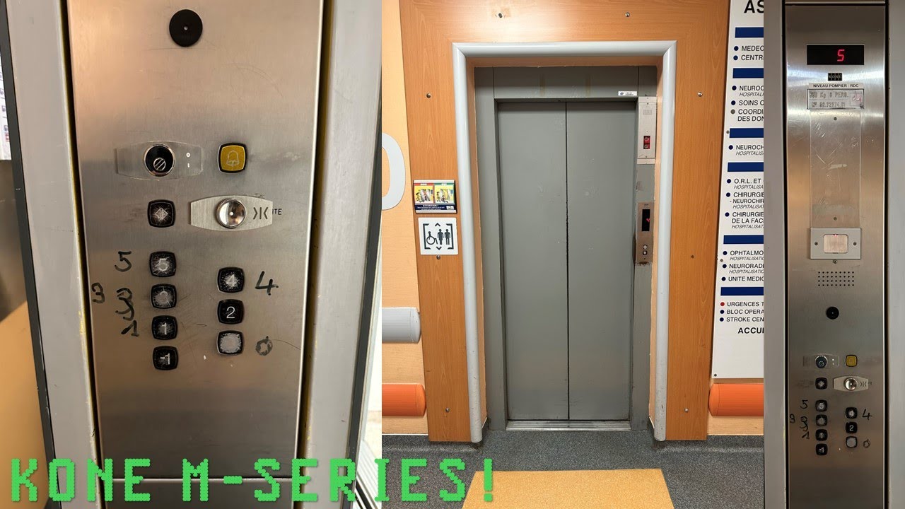 KONE M-Series Traction elevator @ Hôpital Gui de Chauliac - Montpellier, France 🇫🇷