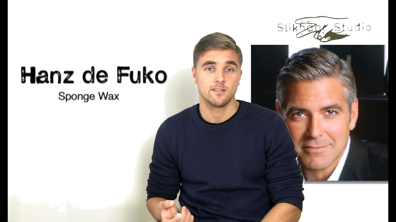 George Clooney how to styke men's Hair - Hanz de Fuko Sponge wax