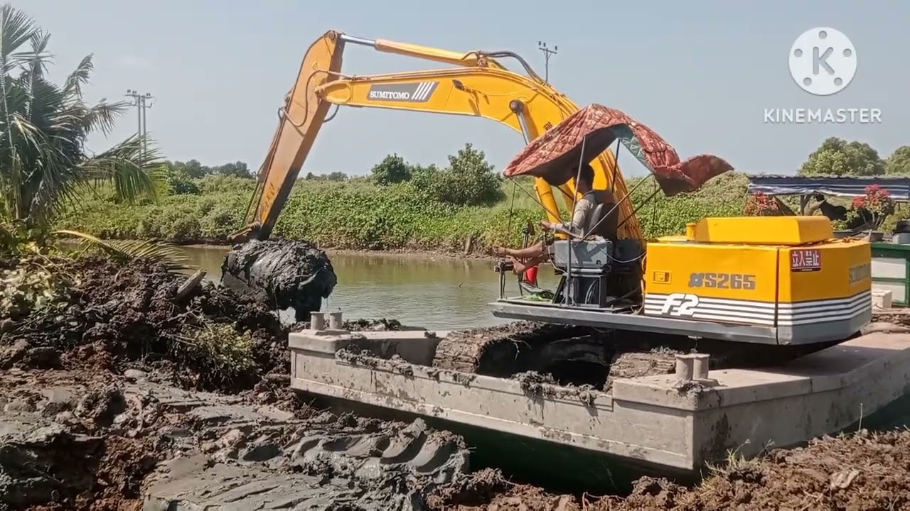Rube Sumitomo s265 f2 ra phà lắp bờ đê 