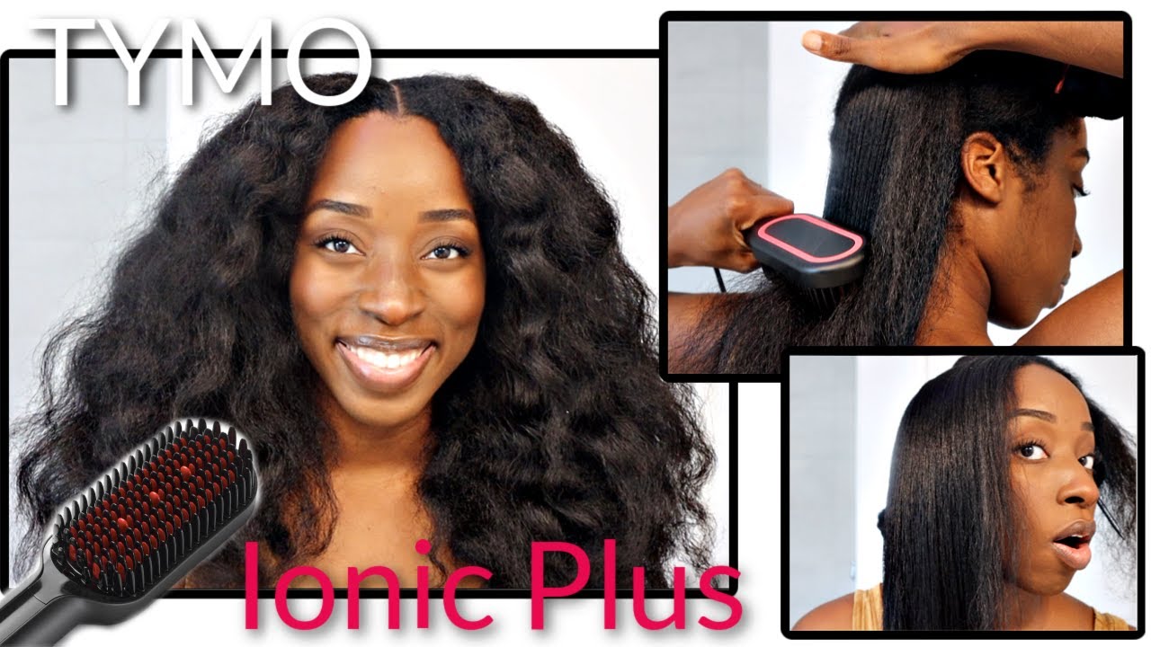 From CURLY  2 Straight with ***NEW*** TYMO IONIC PLUS hair Straightening Brush| NO FLAT IRON NEEDED!