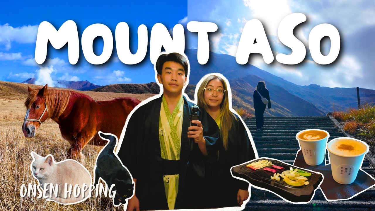 visiting japan's LARGEST active volcano (and a peaceful ryokan stay) | mt aso kumamoto vlog