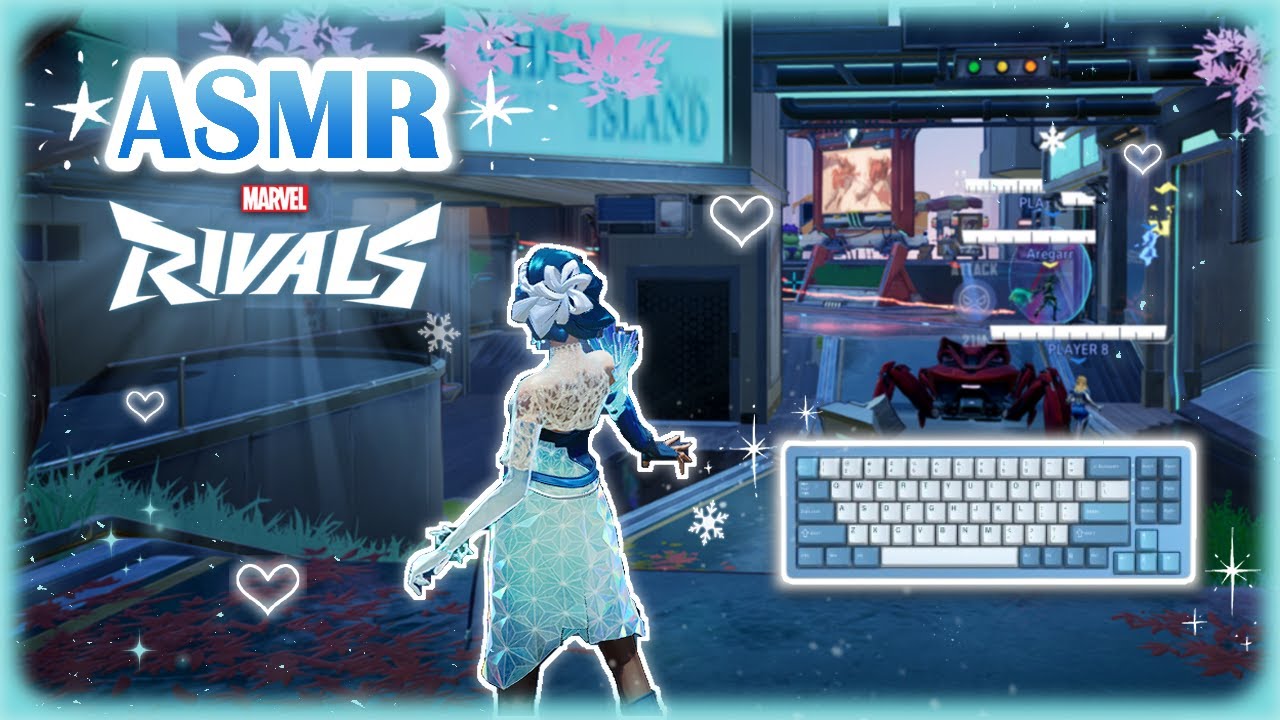 ASMR Marvel Rivals ♡ - Luna Snow Gameplay ❄️ | Whispering & Keyboard Sounds 💙💤