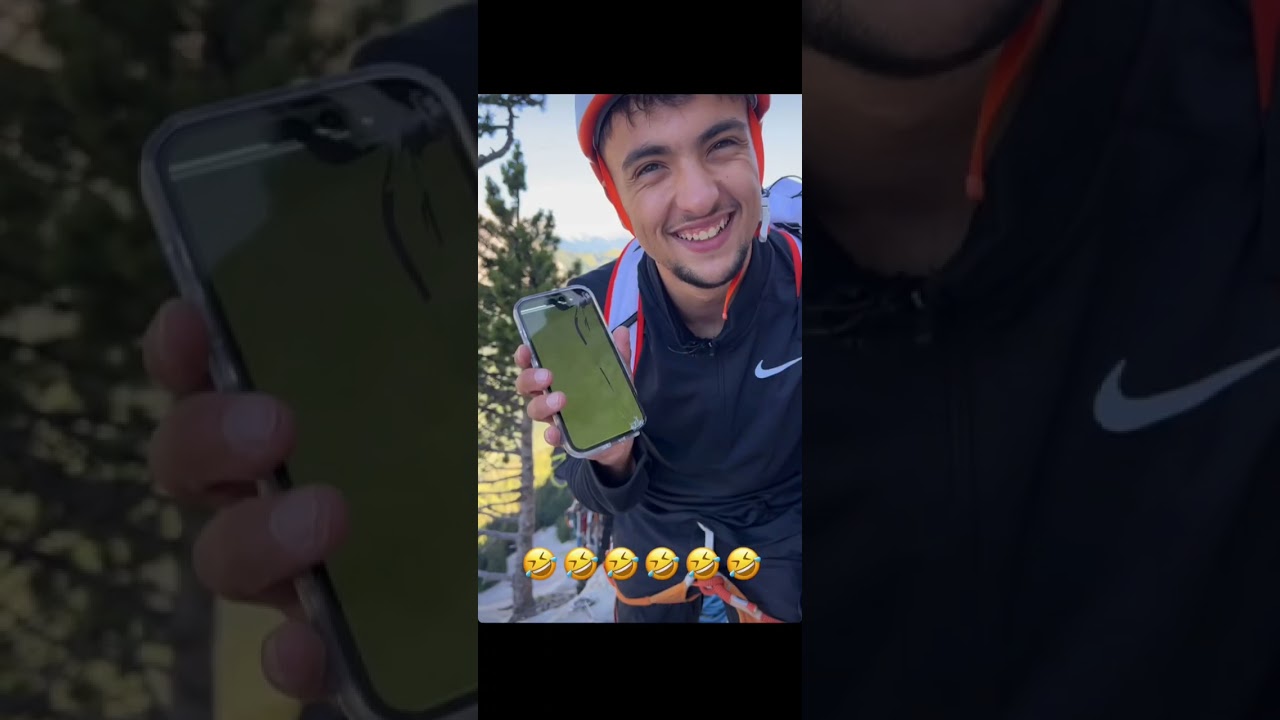 @inoxtag casse son t&eacute;l&eacute;phone lors d'une ascension d'un mont