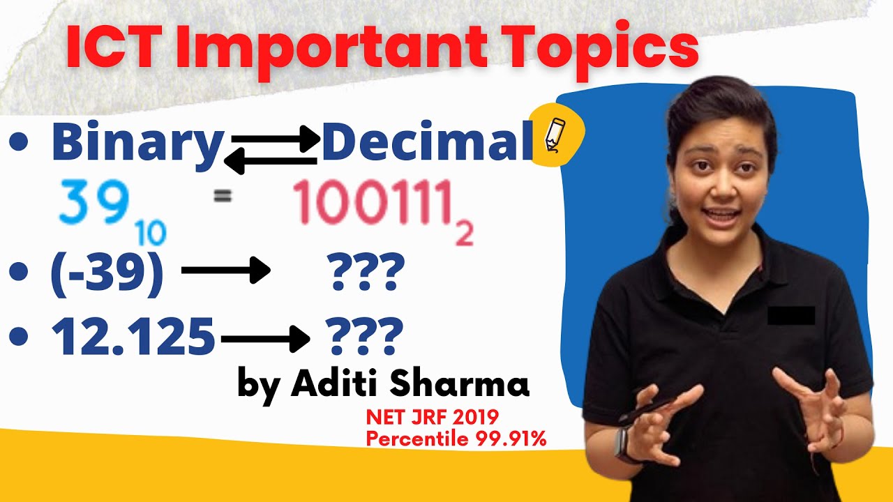 NET Paper-1 Most Important topics | ICT imp topics | Binary to decimal conversion | ICT by Aditi Mam