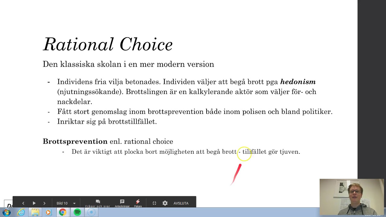 Kriminologisk teori och brottsprevention - Del 7 - Rational Choice