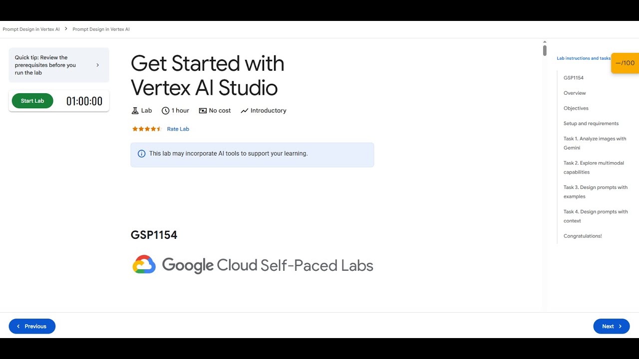 📌 Hack2Skill: Get Started with Vertex AI Studio | Gen AI Exchange Program by Google