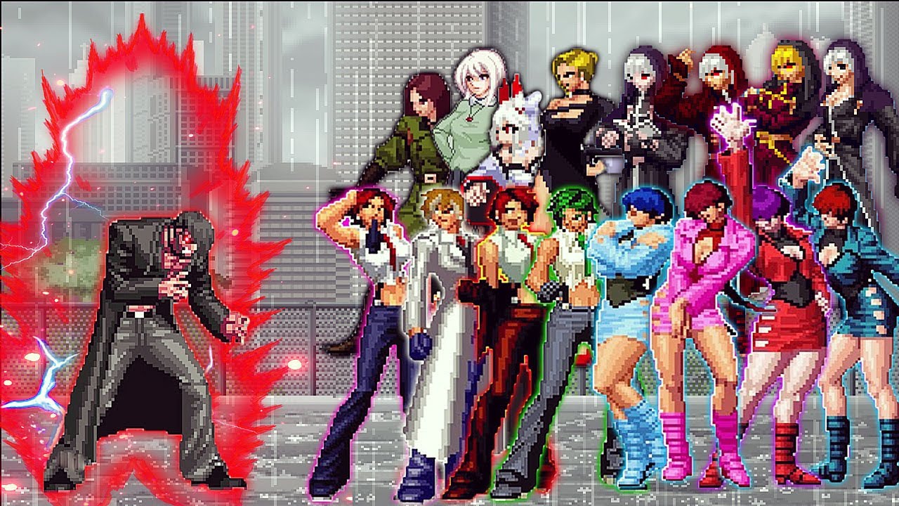 [KOF Mugen] Iori Yagami Fen LV 1 Vs Ultimate Female Fighters Team