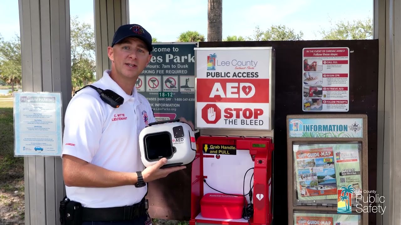 AED Cabinets in Our Parks: How to Use Them | Lee County EMS
