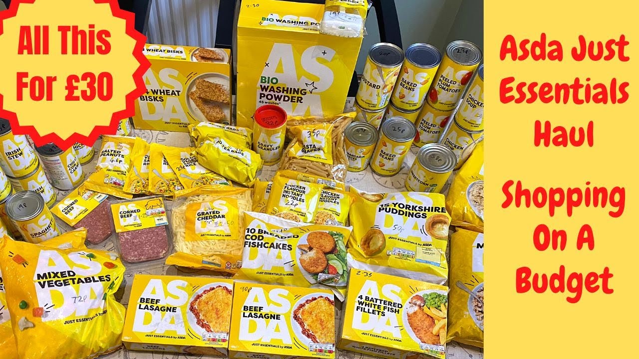 Asda Essentials Haul For £30 - Shopping On A Budget - Frugal Life