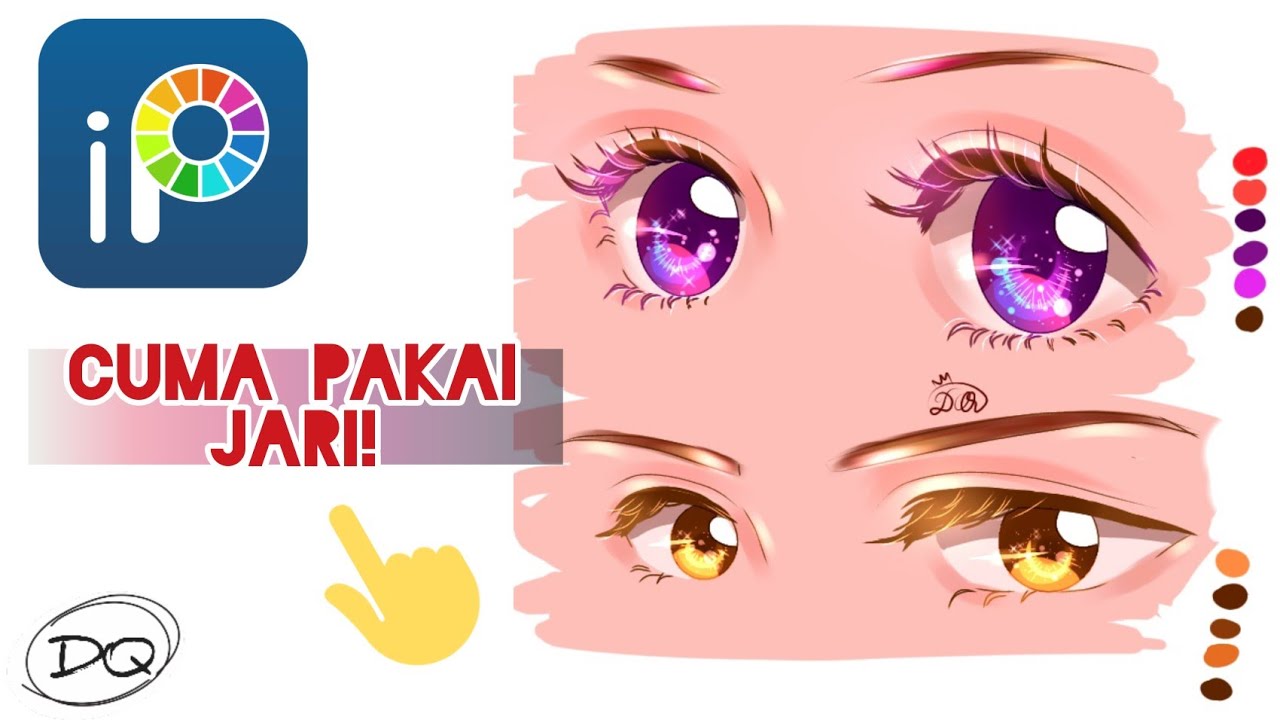 ibisPaintX Tutorial : Cara Menggambar Mata Anime | How to draw anime eyes on ibis Paint