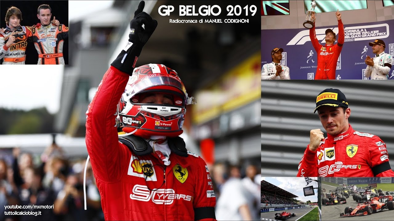 Gp BELGIO 2019 - Radiocronaca di Manuel Codignoni - CHARLES LECLERC vince a SPA (Radio Rai)