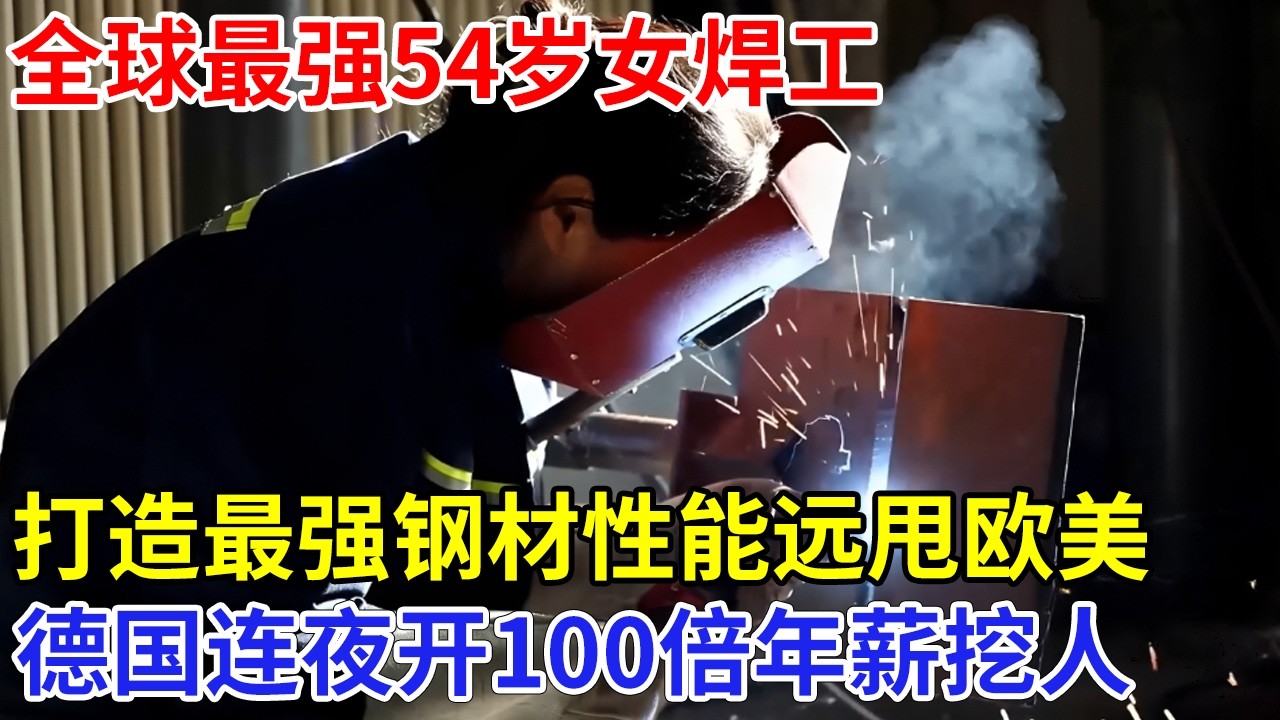 中国全新钢材问鼎世界第一，性能远甩欧美，全球最强54岁女焊工，德国连夜开100倍年薪挖人【科技传奇】