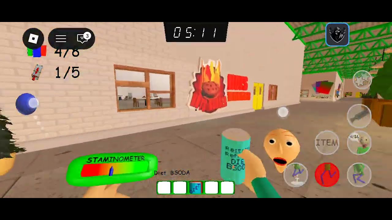 Gameplay Roblox Baldi Frenzy Android 