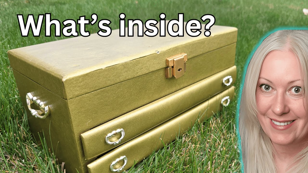 1800s Estate Sale Jewelry Box! Open with Me to See What's Inside, Estate Sale Finds Unboxing
