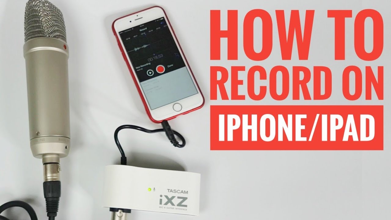 How to connect Rode NT1-A Microphone with iPhone/iPad - Tascam iXZ Mic & Guitar interface