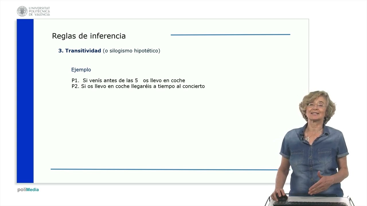 Leyes y reglas de inferencia en lógica de enunciados |  | UPV