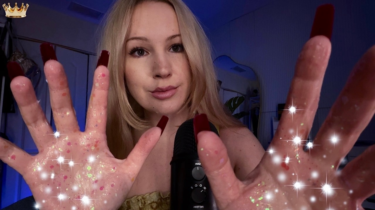 Sleepy tingles ✨💤 Glittery hand movements & layered mouth sounds | Sleep ASMR