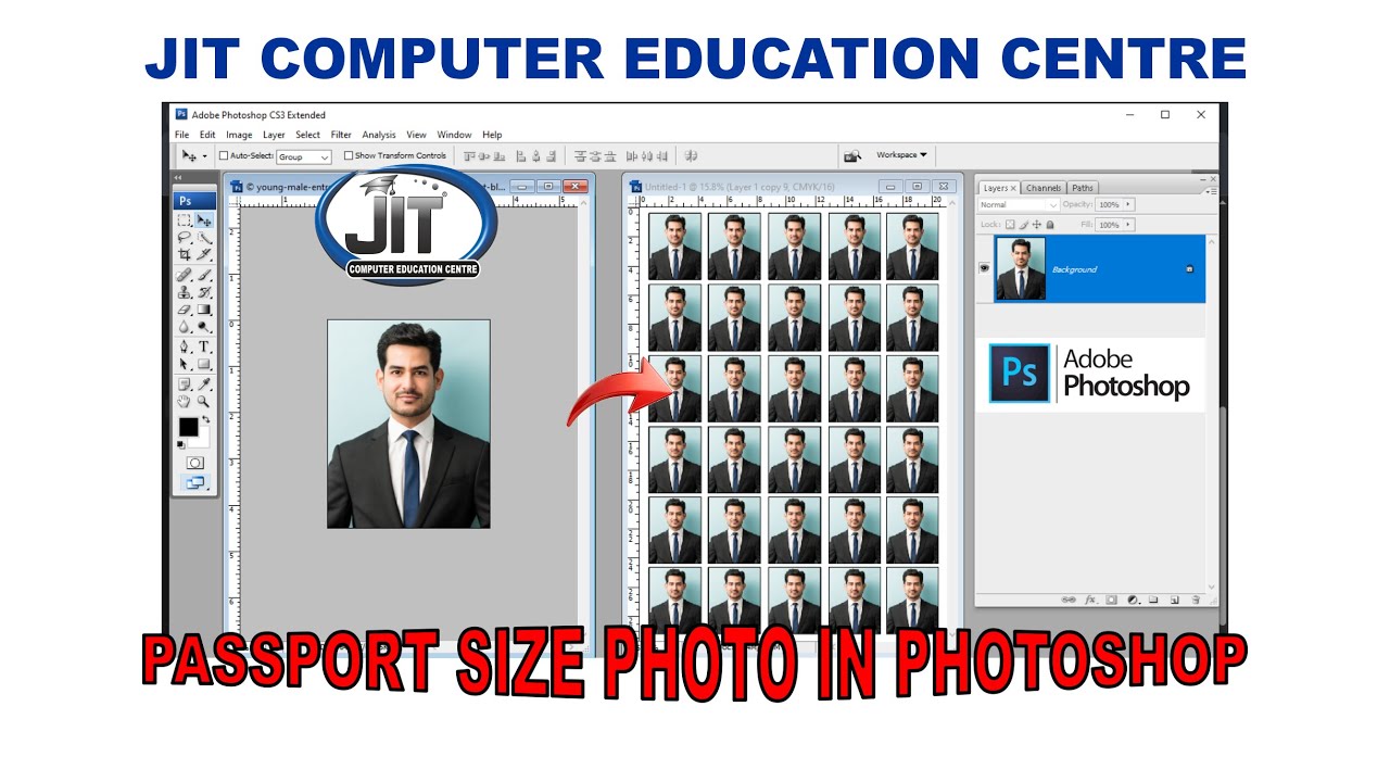 Passport Size Photo in Photoshop | Step by Step Tutorial | JIT Computer