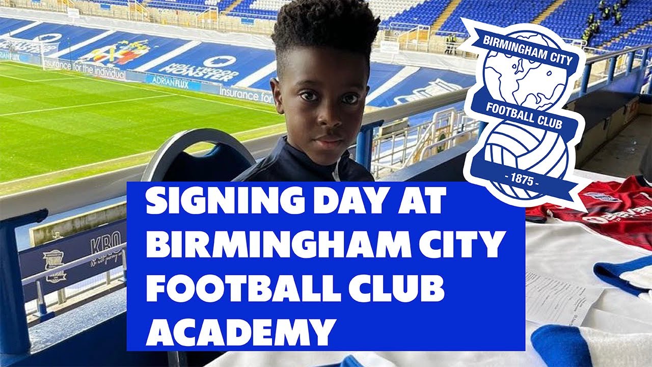 Signing day at Birmingham City Football Club academy