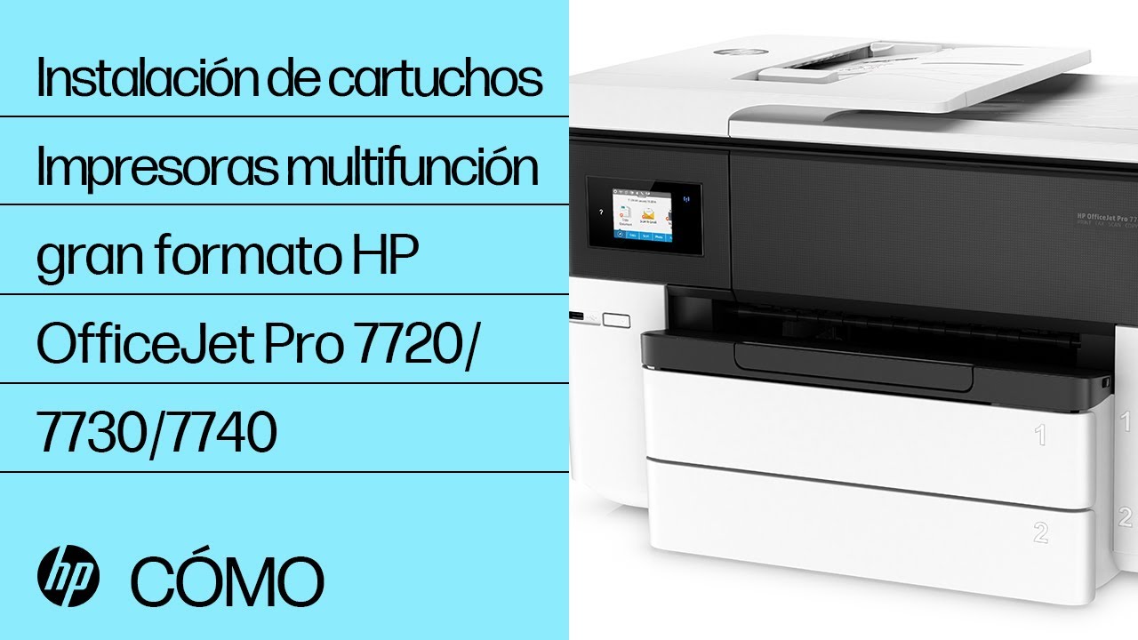 Instalaci&oacute;n de cartuchos | Impresoras multifunci&oacute;n gran formato HP OfficeJet Pro 7720/7730/7740 | HP