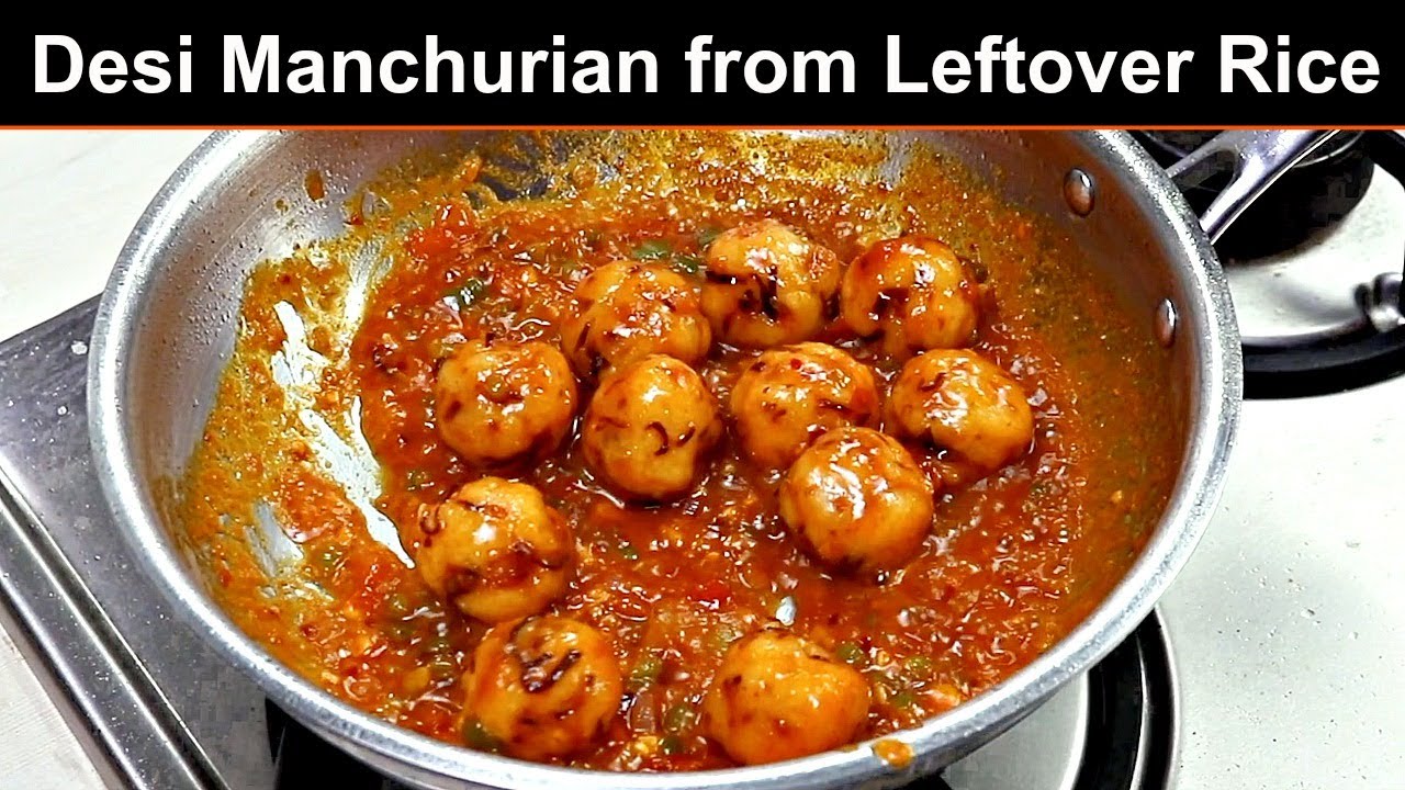बचे हुए चावल से बनाये मंचूरियन बिना कॉर्नफ्लोर और चाइनीस सॉस के | Leftover Rice Recipe | Manchurian