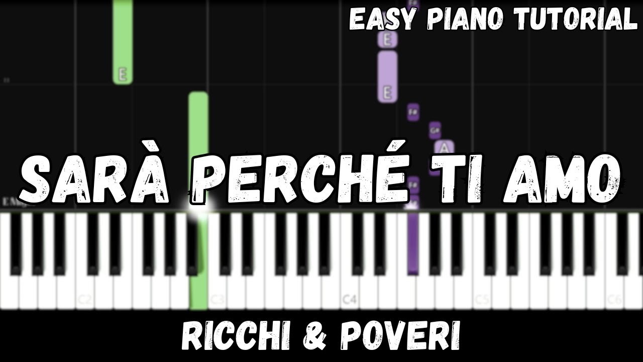 Ricchi e Poveri - Sarà Perché Ti Amo (Easy Piano Tutorial)