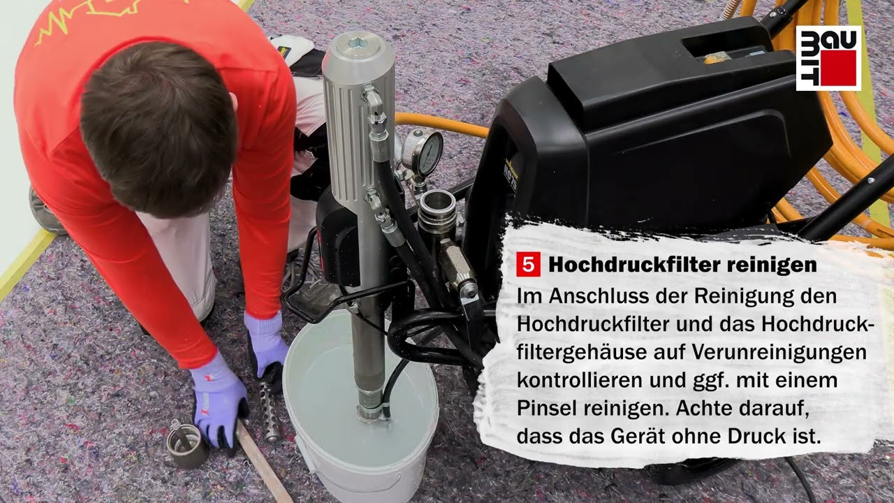 Airless-Spritzgerät HeavyCoat 750 von J. Wagner – Reinigen
