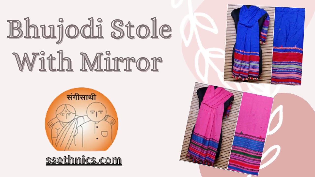 Handwoven Bhujodi Stoles | Kala Cotton Bhujodi Handloom Stoles | Stoles for Mix and Match | Scarves