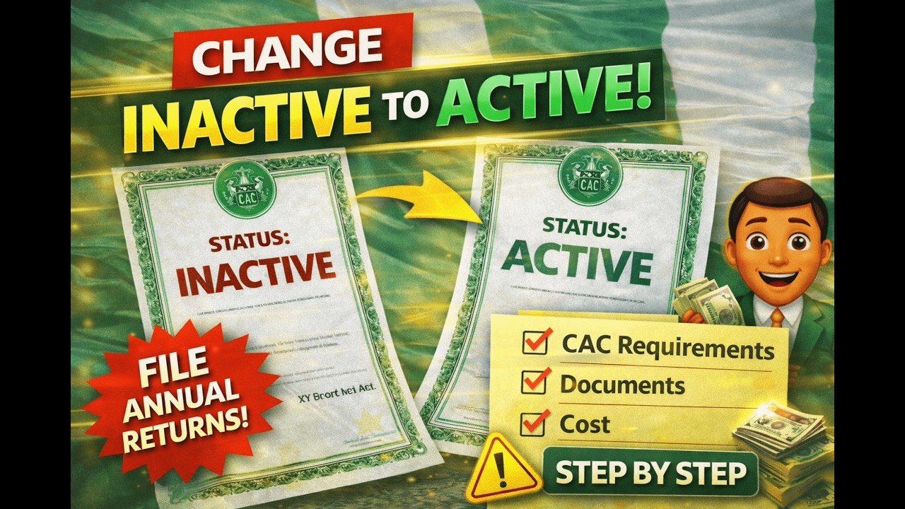 CAC Annual Return Filing: Change Status from Inactive to Active FAST