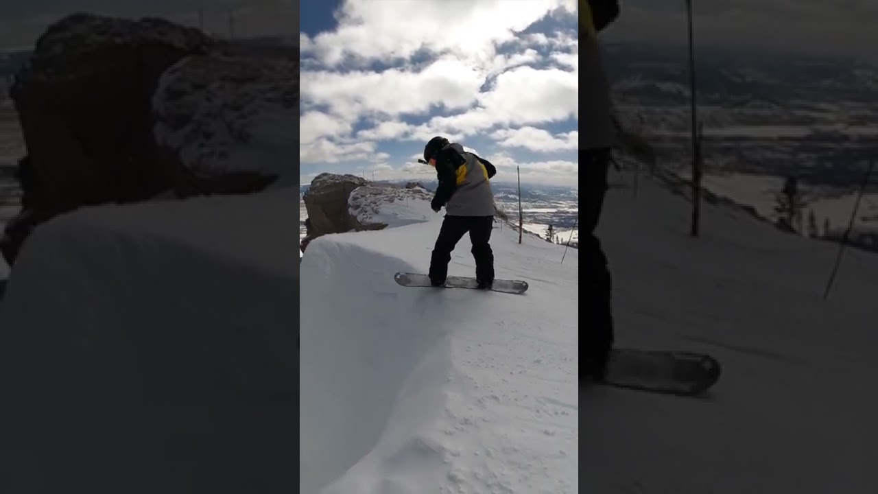 Falling into Corbets Couloir at Jackson Hole