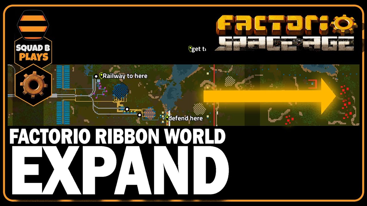 Factorio Ribbon World - Расширяем и избиваем кусачих!