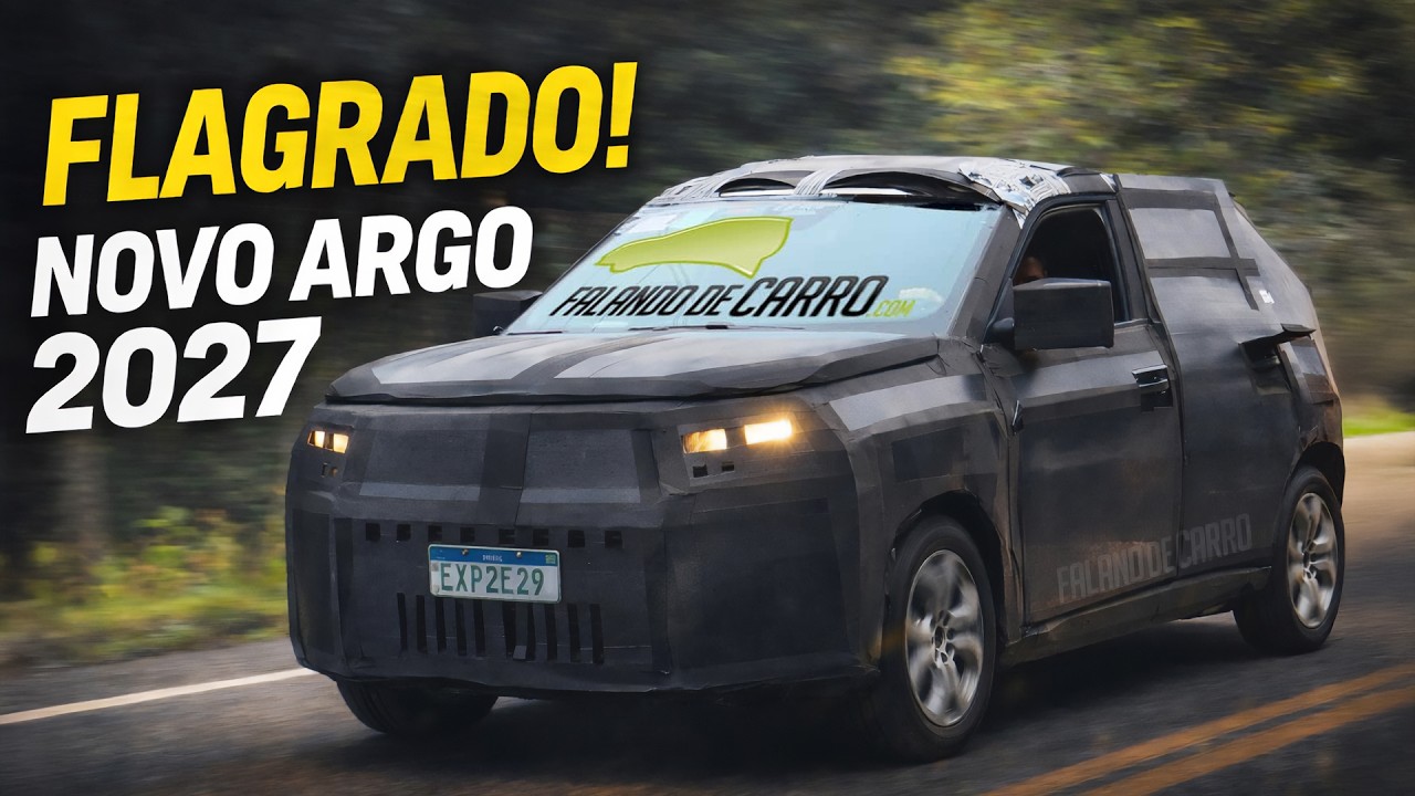 FLAGRADO: NOVO FIAT ARGO 2027 REVELA CORTE DE CUSTOS E DUAS GERAÇÕES EM JOGO | Renault Niagara