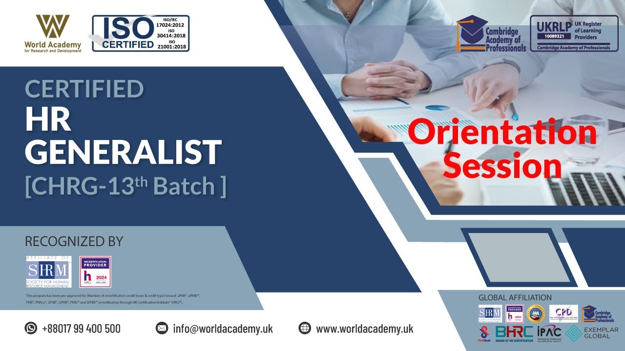 Certified HR Generalist [CHRG]