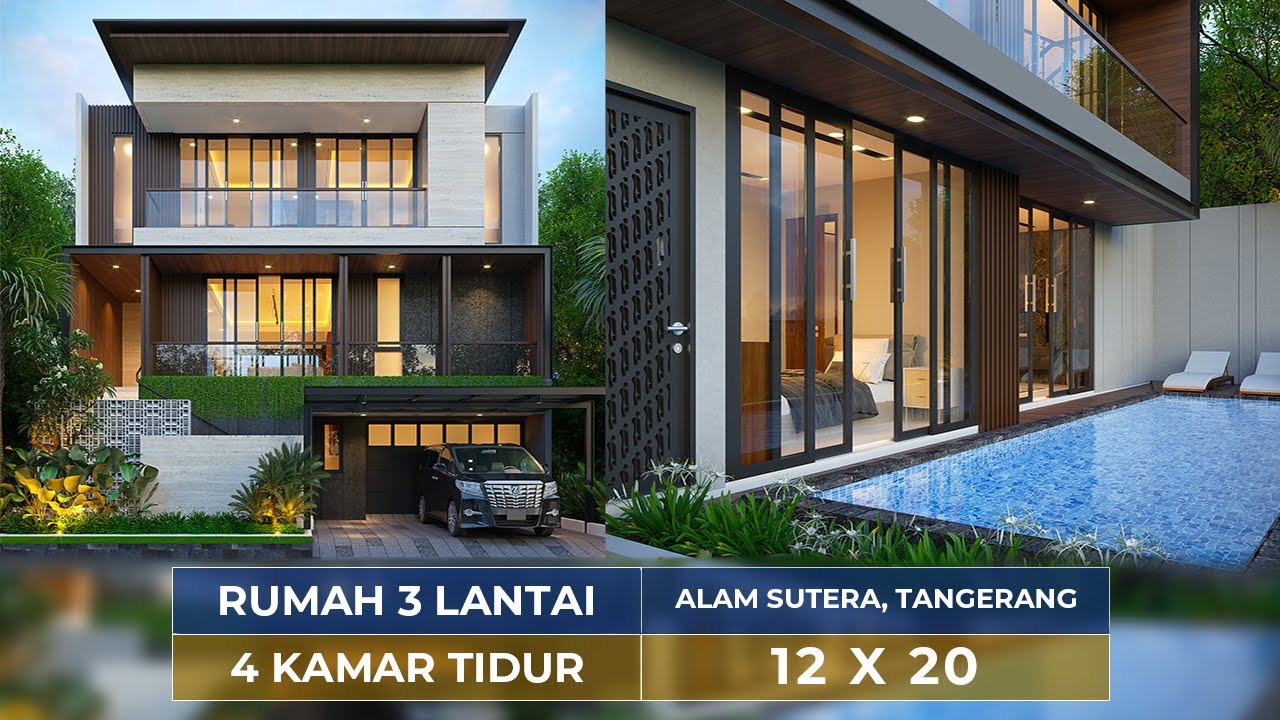 MINIMALIS RASA MAKSIMALIS, DESAIN RUMAH MODERN DENGAN SWIMMING POOL DI TANGERANG! - JASA DESAIN