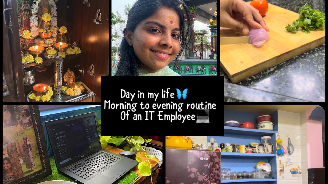 Vlog#1 Morning to Evening Routine❤️||How do I manage household work during work time💻||WFH routine