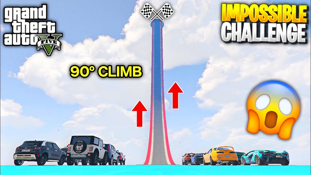 Which Indian Cars Climb This Mega Ramp | Gta 5 Stunt | GTA 5 HINDI | Zenitra Gaming 