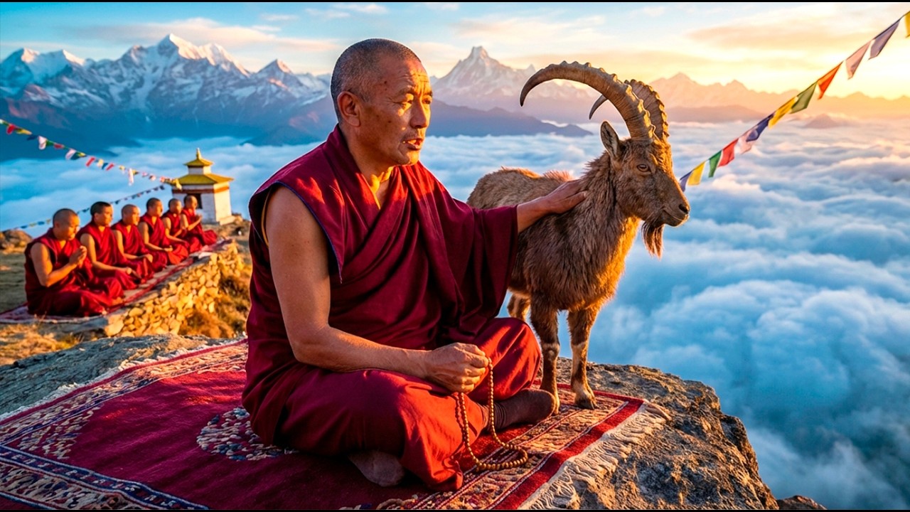 Tibetan Monks Mantra Above the Clouds — Deep Stress Relief Chant