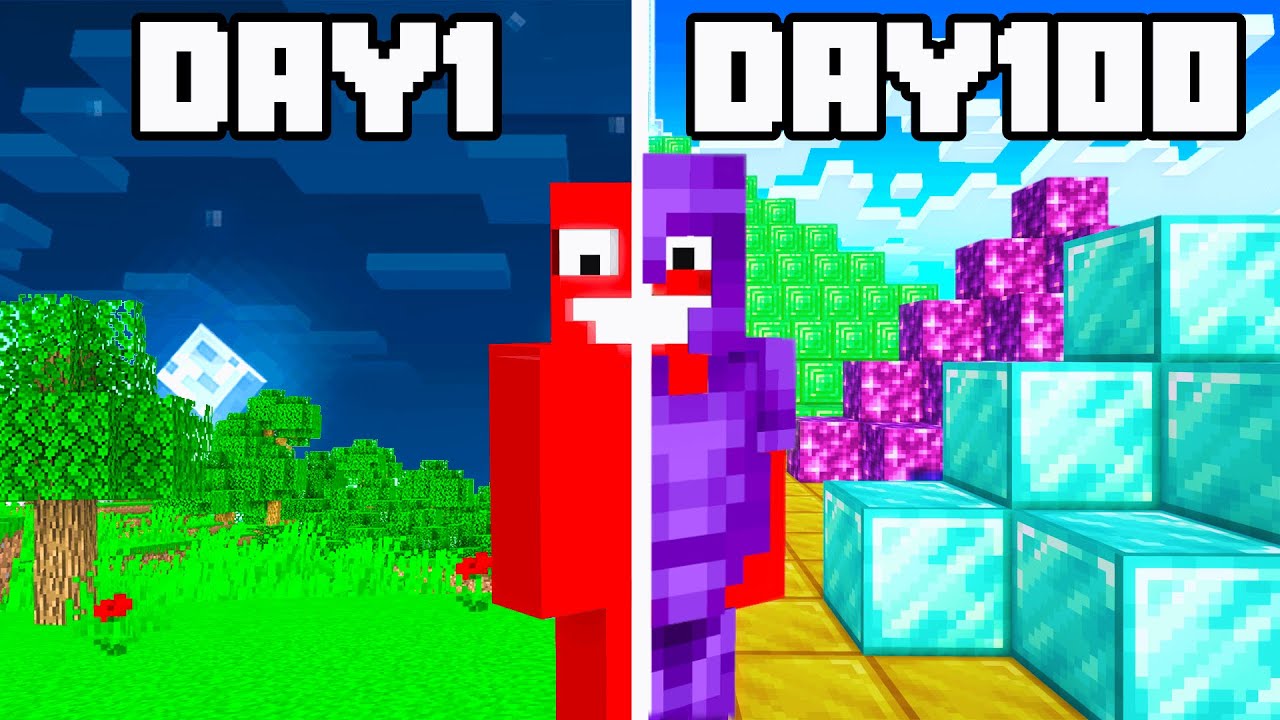 I survived 100 days getting rich in Hardcore Minecraft!