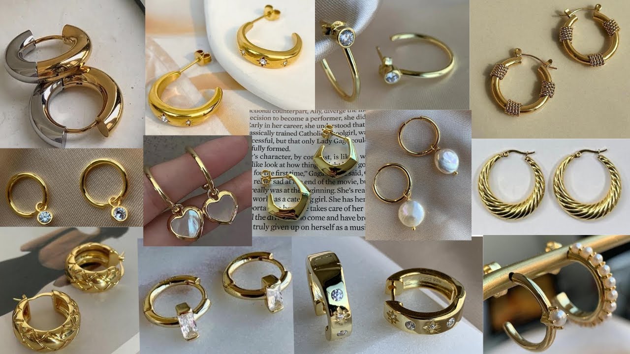 Gold hoop latest earrings l gold hoop earrings designs with price l gold earrings 2023...