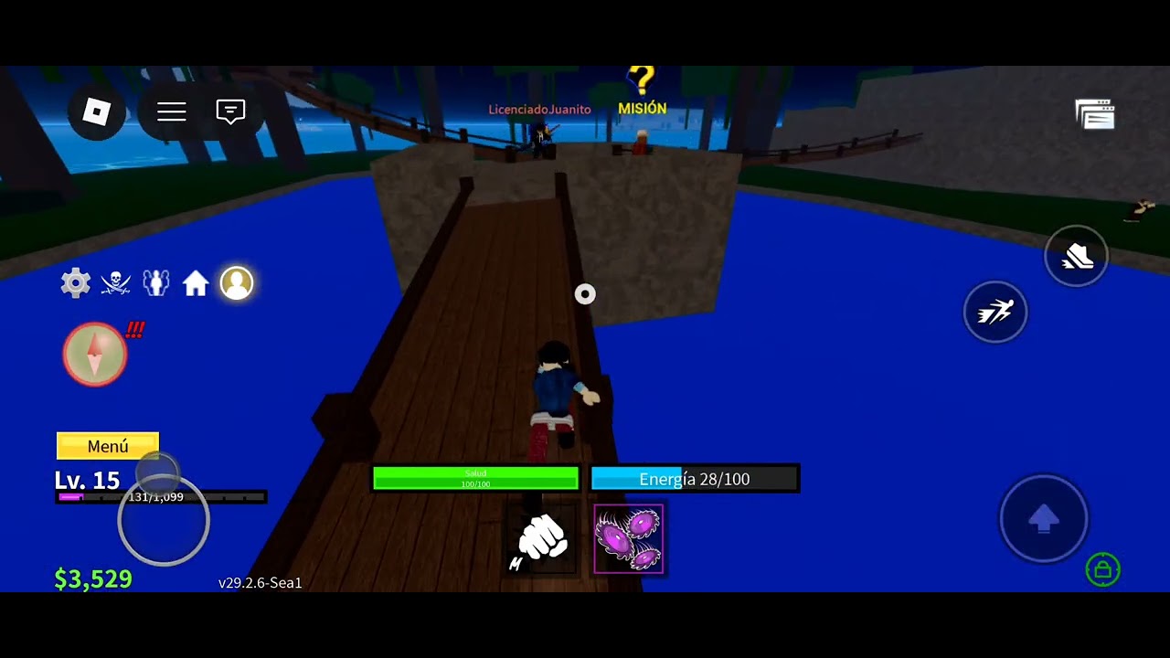 Jugando blox fruits (parte 1) intentando ser nivel máximo