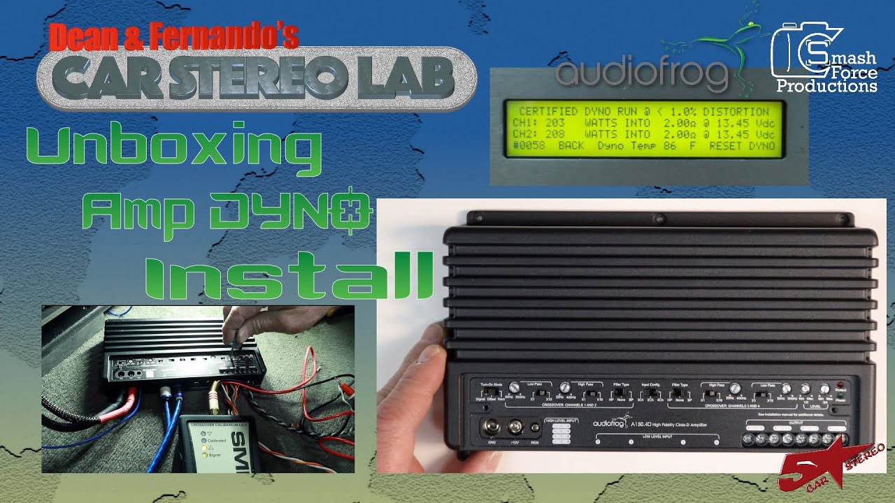 Audio Frog A150 4D unboxing, amp dyno, and install car stereo lab