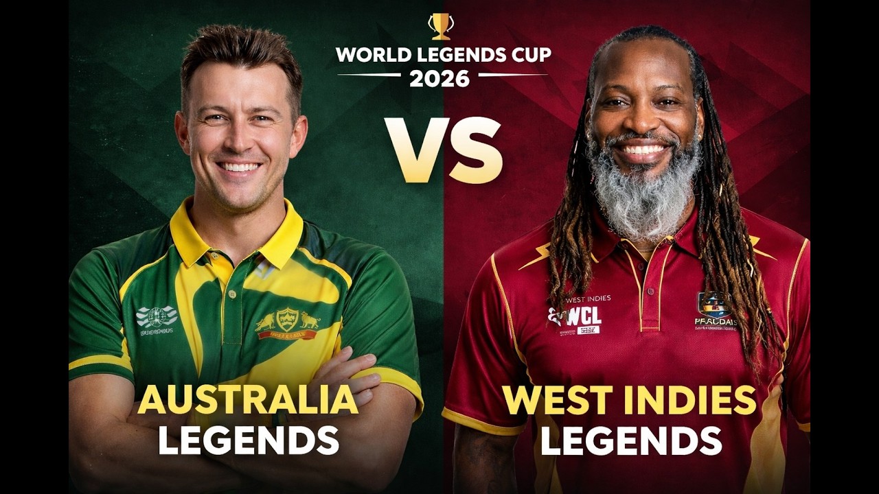 LEGENDS UNITE 😱 | AUS vs WI | World’s First T10 Legends Match | WLC 2026#legendscricketleague #T10