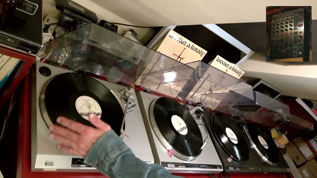 Technics SL-Q2 és QX300 együtt futás , 4 lemez 4 disk synchronization test a comparison