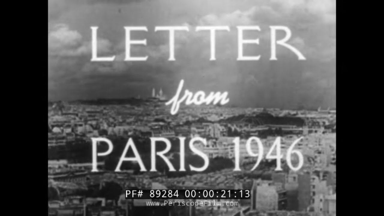 PARIS FRANCE 1946 POST-WWII TRAVELOGUE  