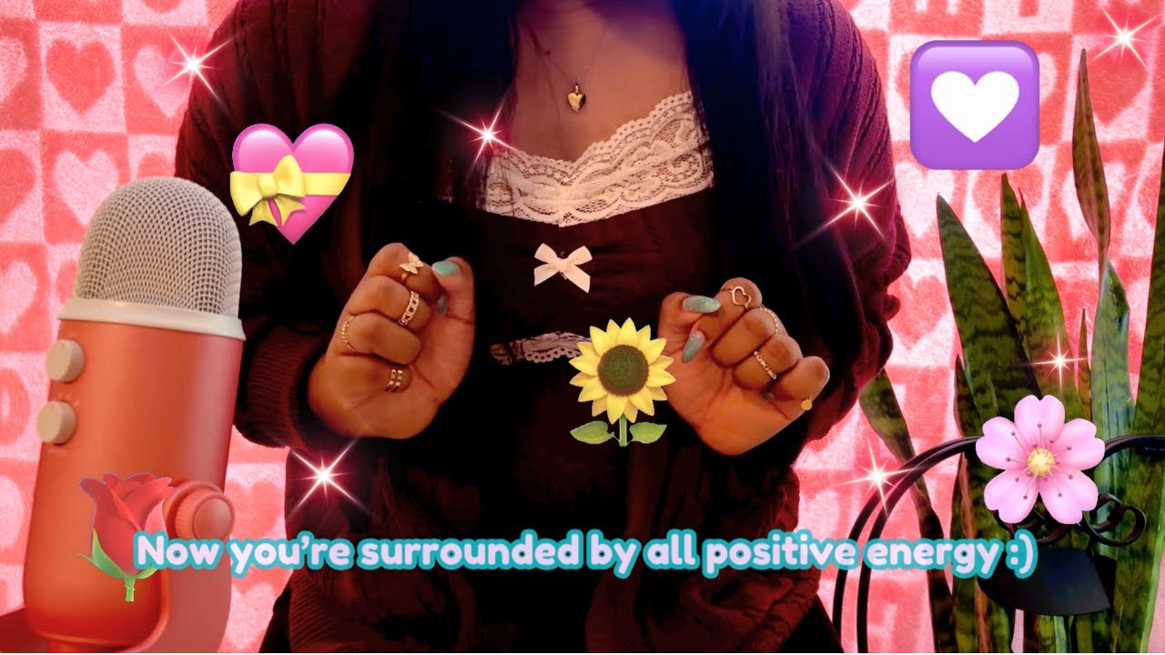 ASMR Therapy for Your Anxiety 😴💜 | Mic Brushing & Positive Affirmations 🍀✨