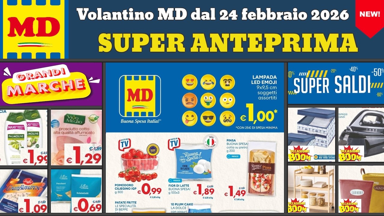 volantino MD dal 24 febbraio 2026 ✅ #anteprima Tutto a 1€ 🔥 Offerte e promozioni