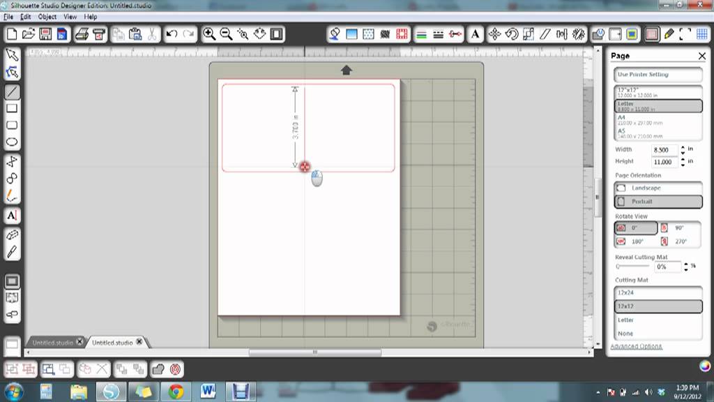 Creating A Basic Card Cut Out using the Silhouette Cameo