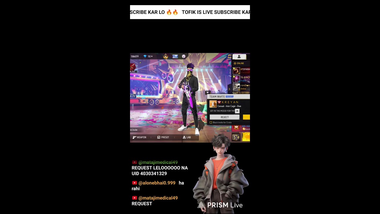TOFIK IS LIVE   REGION TOP 1 PLAYER HERE